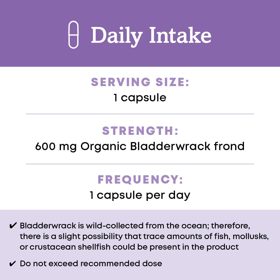 Capsules de Bladderwrack Oregon's Wild Harvest sur un fond neutre