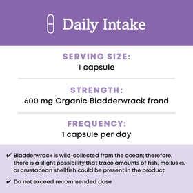 Capsules de Bladderwrack Oregon's Wild Harvest sur un fond neutre