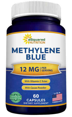 Capsules de Bleu de Méthylène d'aSquared Nutrition en vue de face
