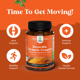 Capsules de Boswellia et Curcuma Natures Craft dans une main