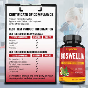 Capsules de Boswellia Serrata Papnami sur une table