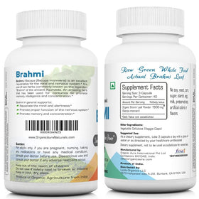 Capsules de Brahmi Bio Organic Aura sur une table
