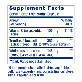 Capsules de brocoli Life Extension sur une surface blanche