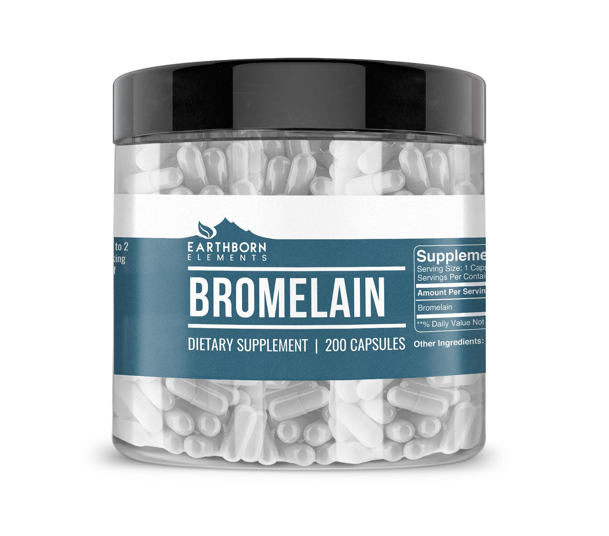 Capsules de bromélaïne Earthborn Elements face avant