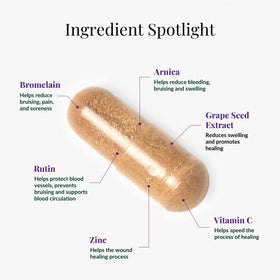 Capsules de bromélaïne Skinuva dans leur emballage