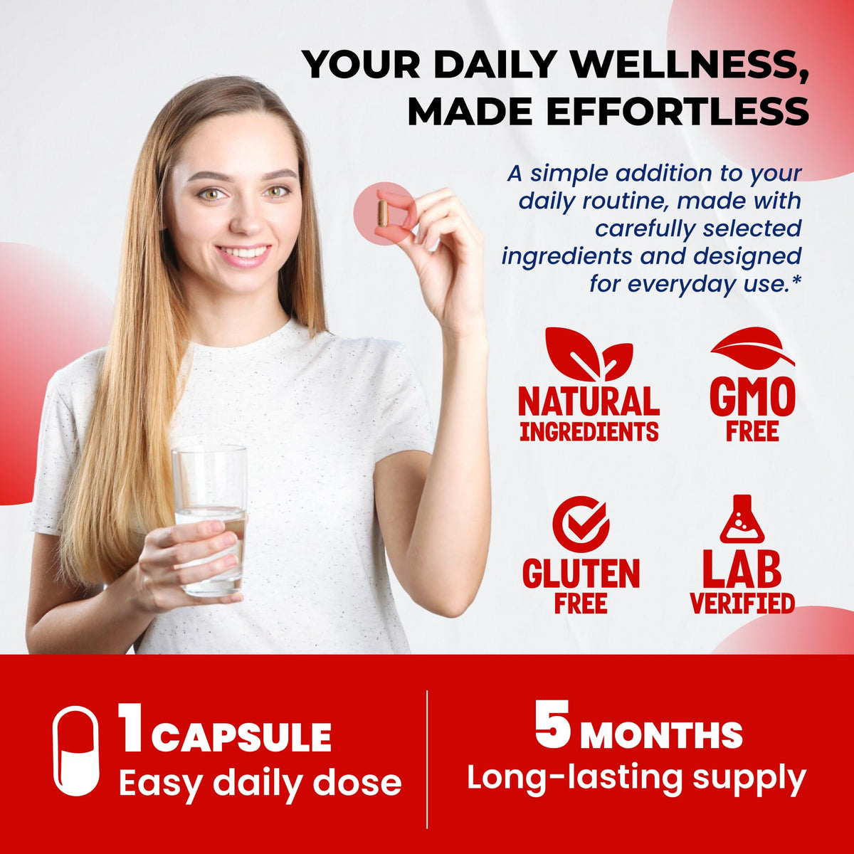 Capsules de Bromélaïne ULTRA HERBS dans une cuillère