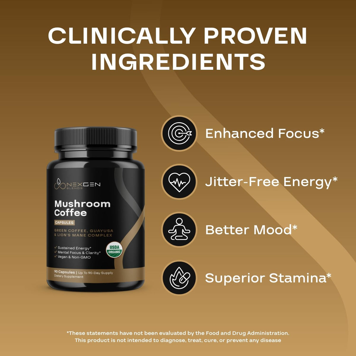 Capsules de café aux champignons NEXGEN BLENDS avec ingrédients bio