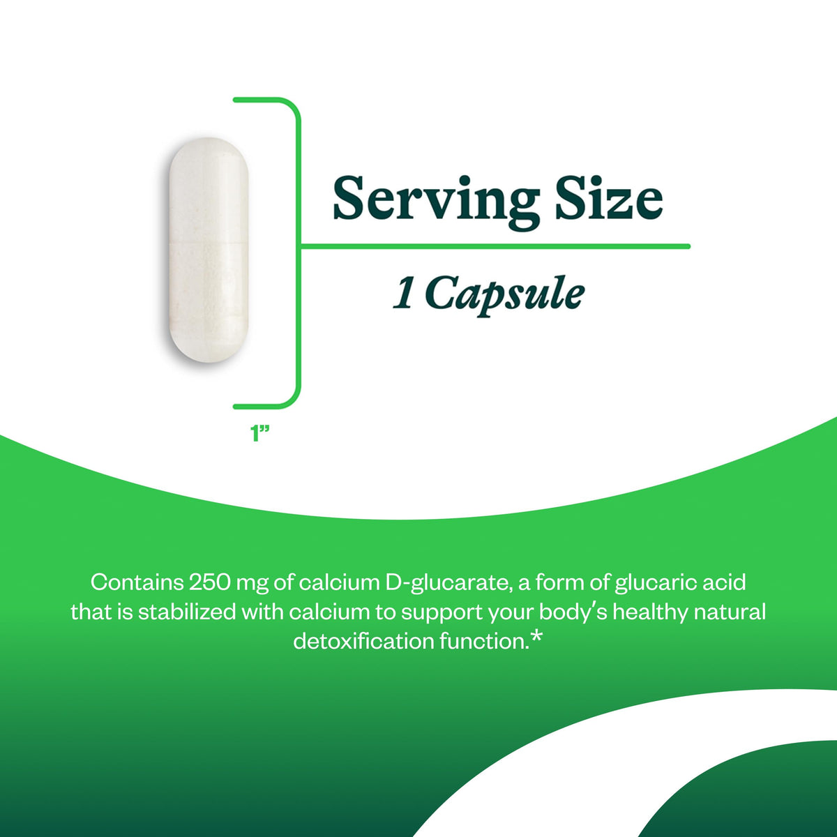 Capsules de Calcium D-Glucarate sur fond blanc