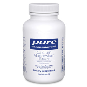 Capsules de Calcium Magnésium Citrate Pure Encapsulations, vue avant