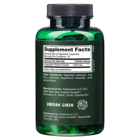 Capsules de calendula Siberian Wild sur une table en bois