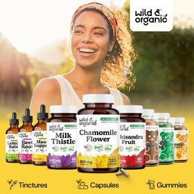 Capsules de camomille Wild & Organic dans un bol