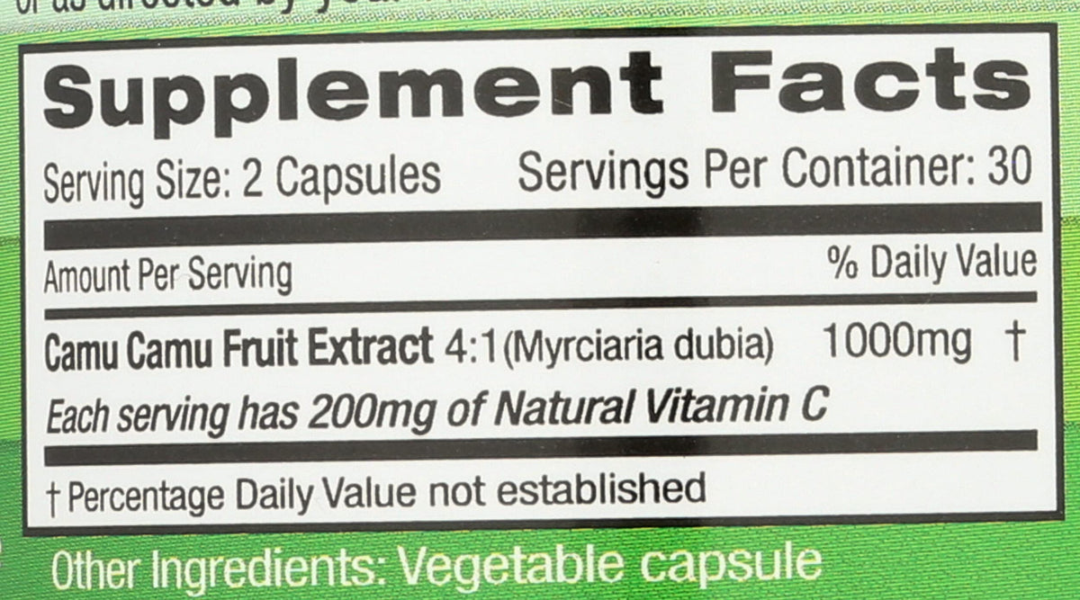 Capsules de Camu Camu sur un fond neutre