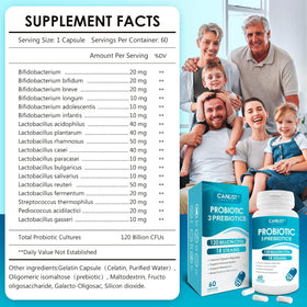 Capsules de CANLIST Probiotiques sur une surface blanche