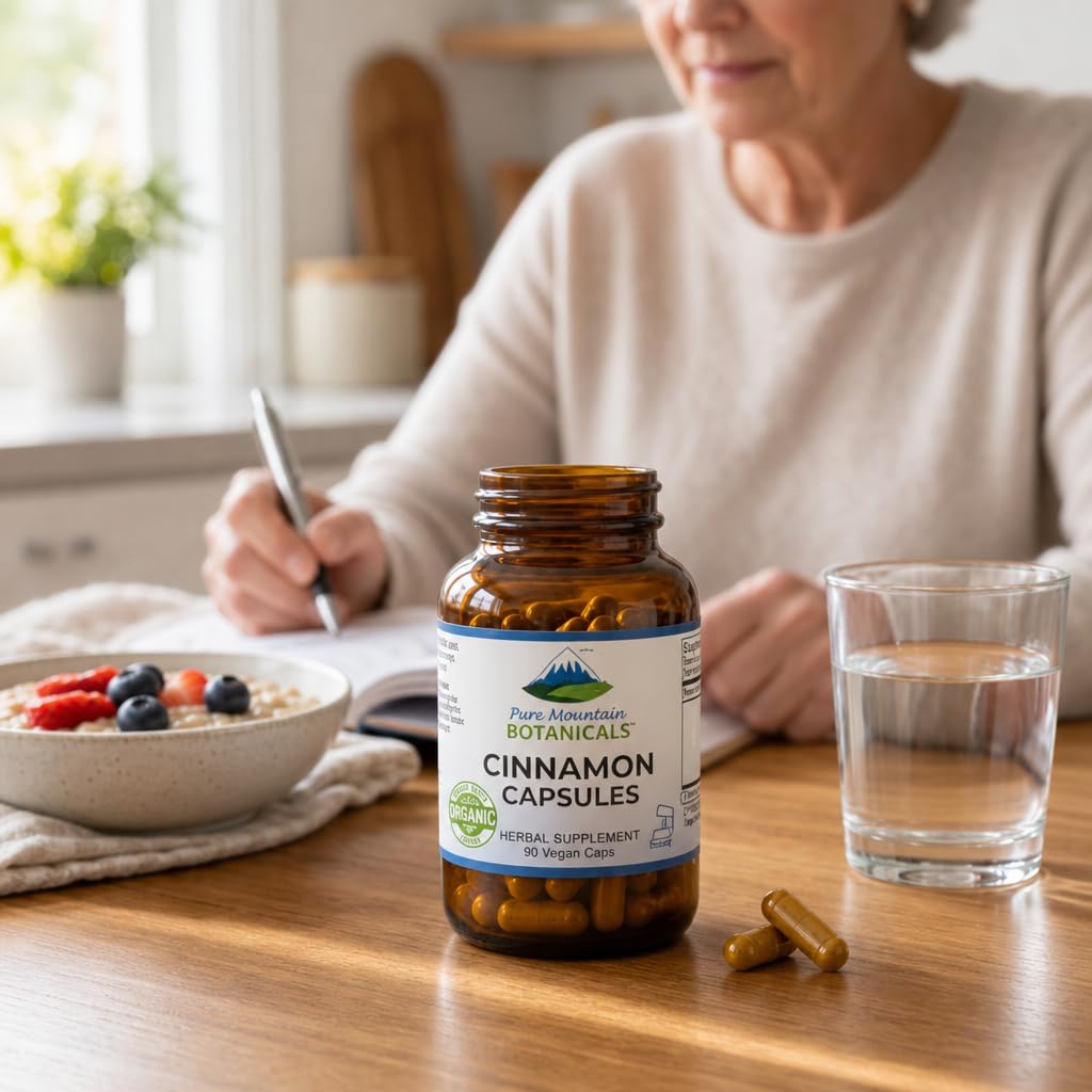 Capsules de cannelle avec un repas
