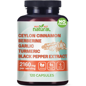 Capsules de Cannelle de Ceylan Bio 5-en-1 de Why Not Natural en bouteille