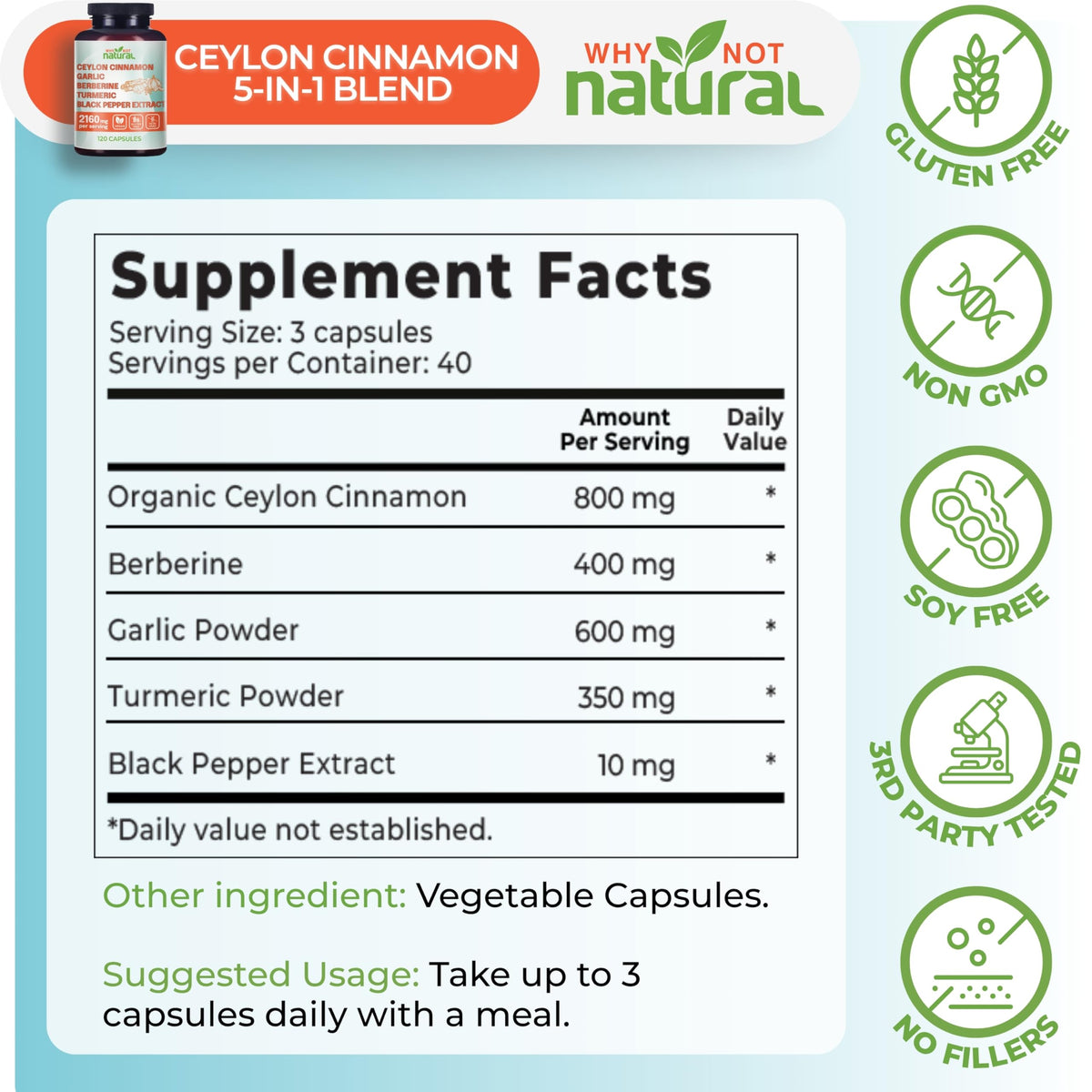Capsules de Cannelle de Ceylan Bio avec étiquette visible