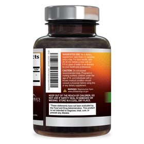 Capsules de cannelle de Ceylan bio Nature's Nutrition sur une table en bois