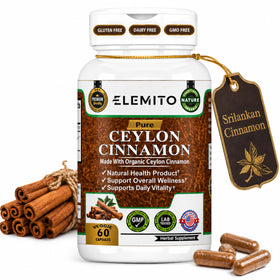 Capsules de cannelle de Ceylan ELEMITO 1200mg vue de face