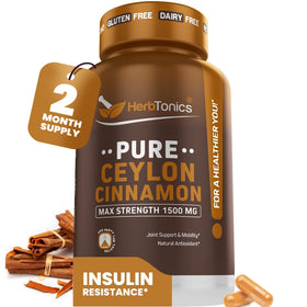 Capsules de Cannelle de Ceylan Herbtonics 1500 mg, vue avant