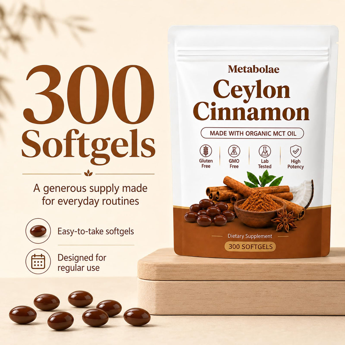 Capsules de cannelle de Ceylan Lymphaire sur une table
