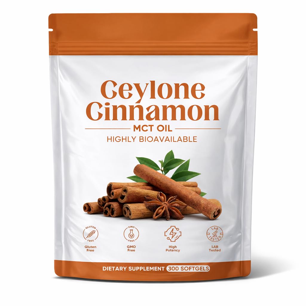 Capsules de cannelle de Ceylan Minnah 720mg avec huile MCT, vue de face