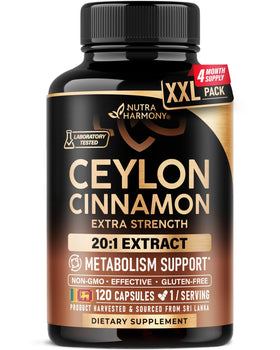 Capsules de Cannelle de Ceylan NUTRAHARMONY, vue de face avec emballage