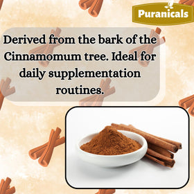 Capsules de Cannelle de Ceylan Puranicals prêtes à être prises