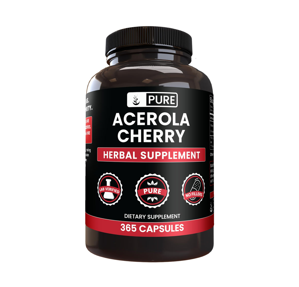 Capsules de Cerise Acerola PURE ORIGINAL INGREDIENTS vue de face