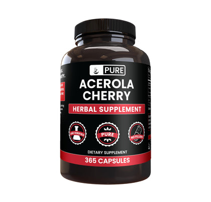 Capsules de Cerise Acerola PURE ORIGINAL INGREDIENTS vue de face