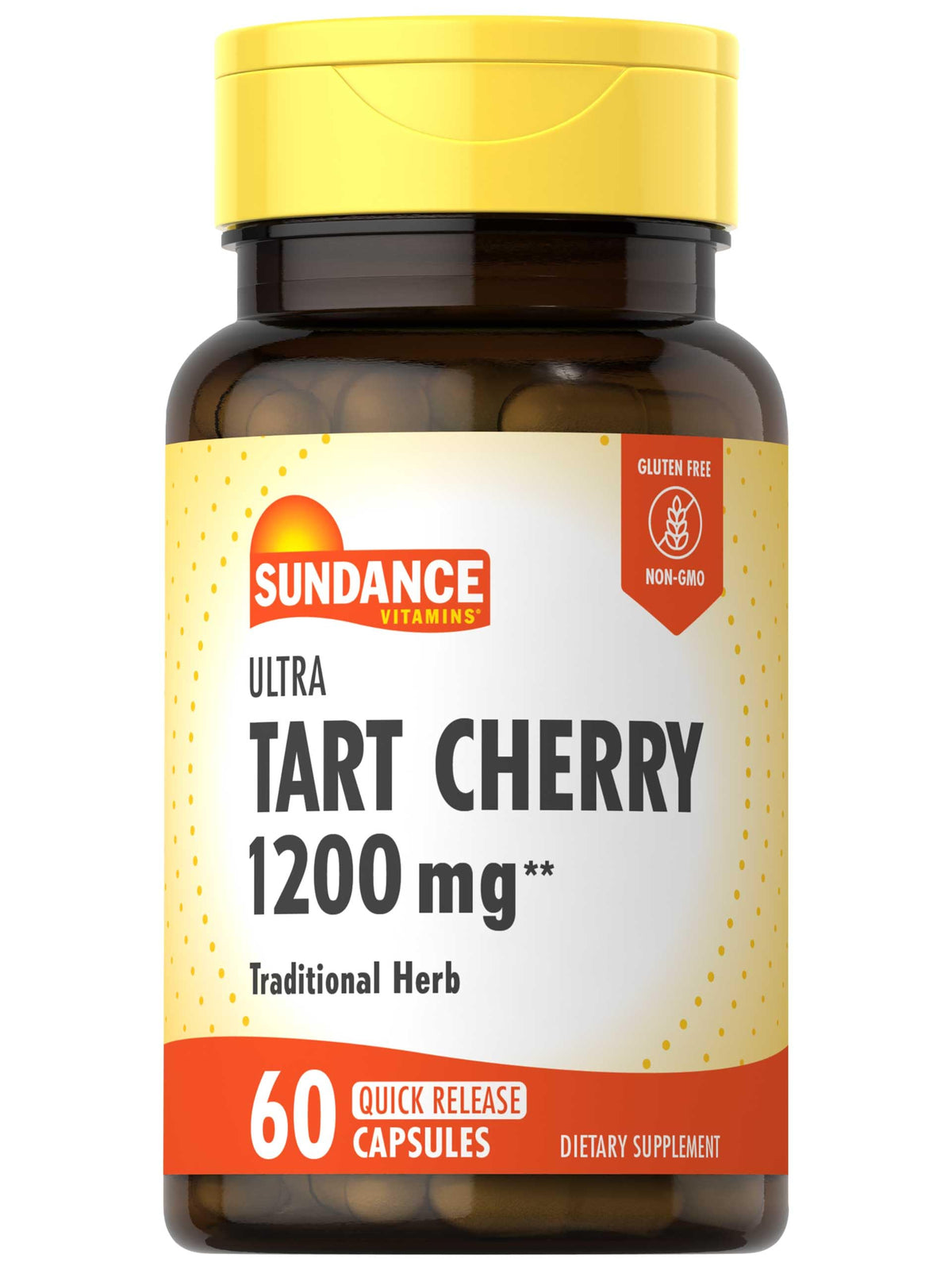 Capsules de cerise aigre Sundance 60 comprimés, vue de face