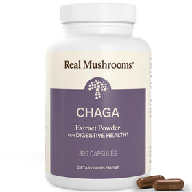 Capsules de Chaga Bio Real Mushrooms vue de face