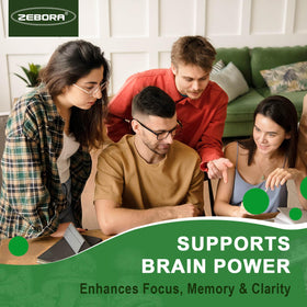 Capsules de champignon Lion's Mane ZEBORA sur une surface en bois