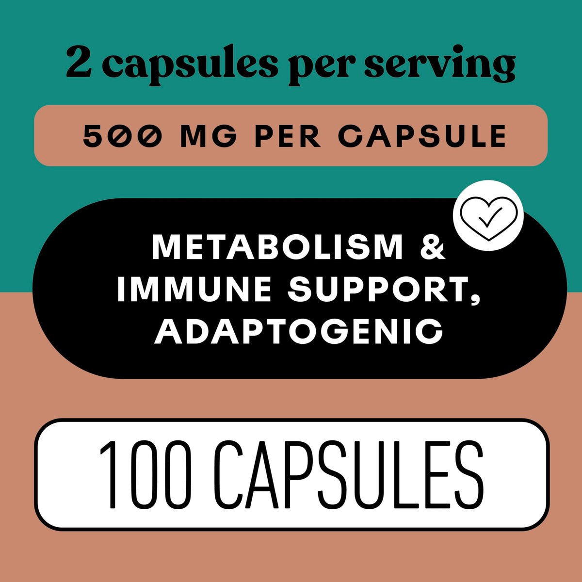 Capsules de champignon Maitake bio, vue de côté