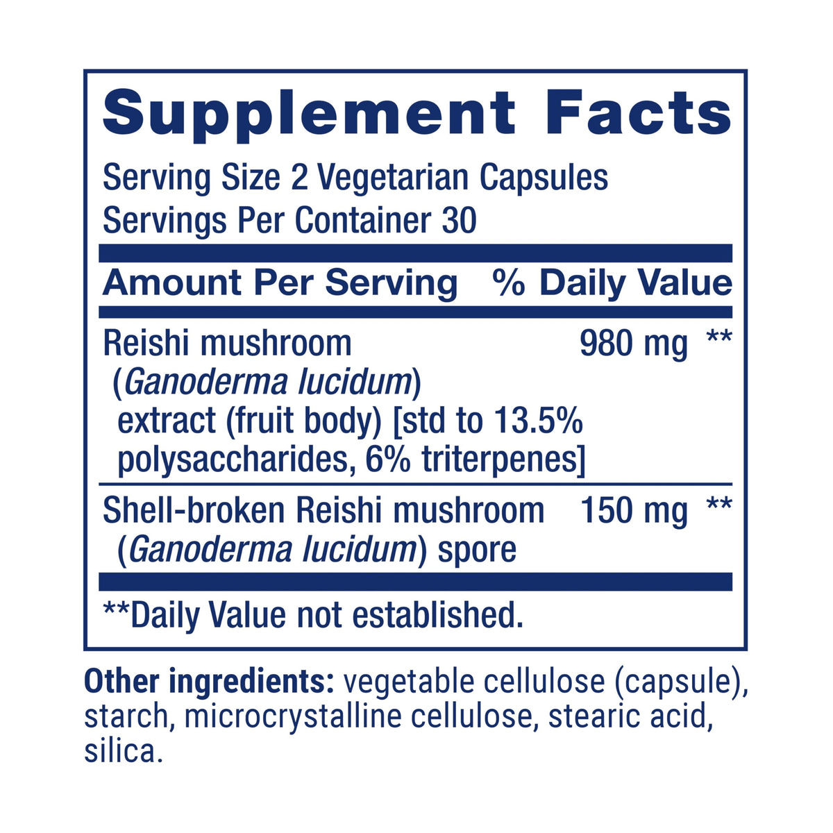 Capsules de champignon Reishi dans le flacon
