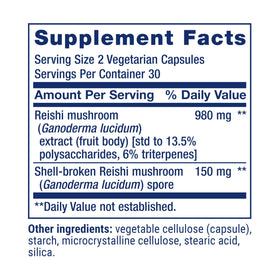 Capsules de champignon Reishi dans le flacon