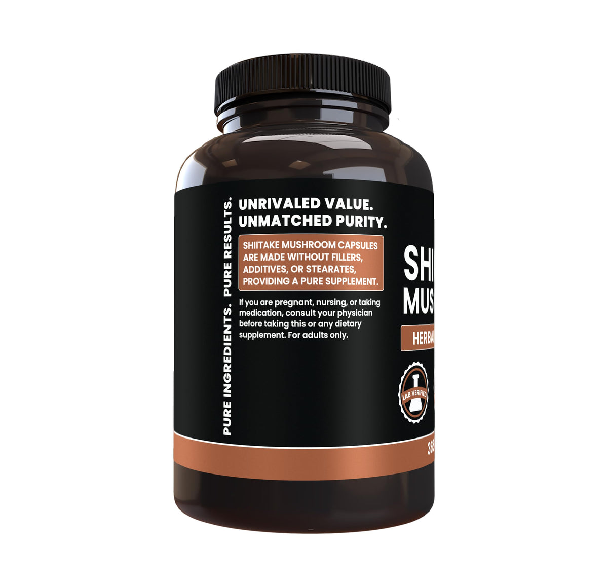 Capsules de Champignon Shiitake sur une surface en bois