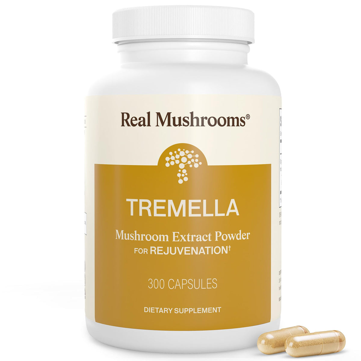 Capsules de champignon Tremella Real Mushrooms vue de face