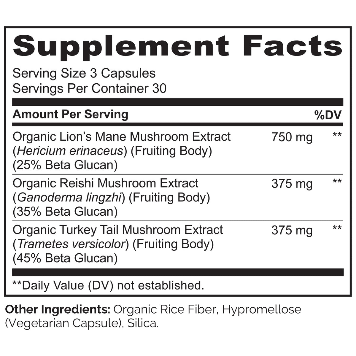 Capsules de champignons NATURELO avec ingrédients en arrière-plan