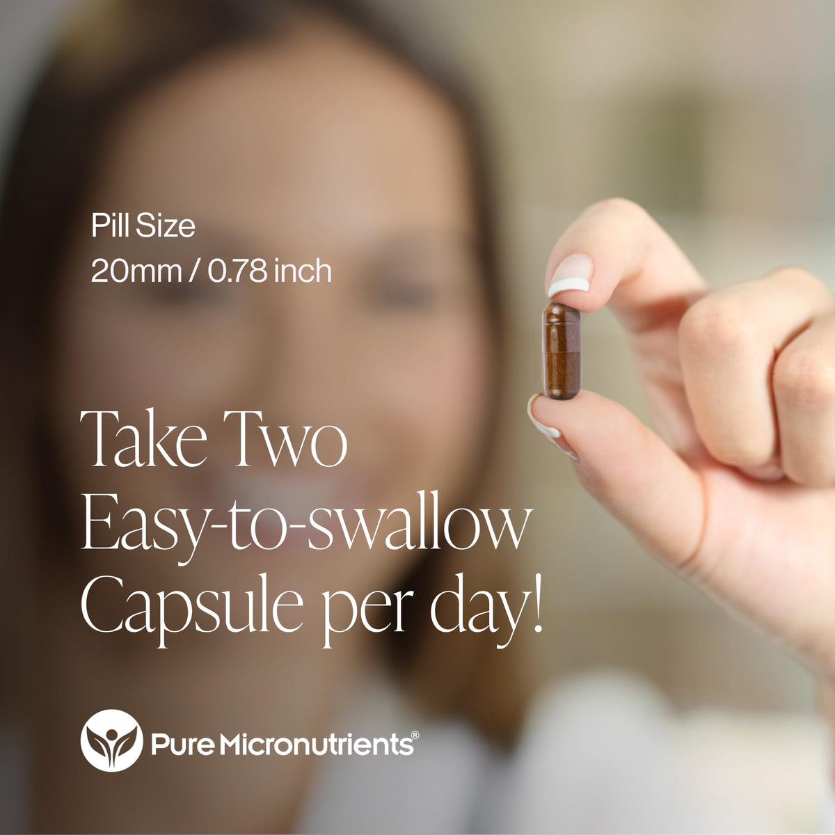 Capsules de champignons Pure Micronutrients dans un verre