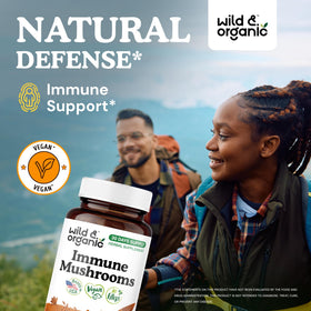 Capsules de champignons Wild & Organic en gros plan