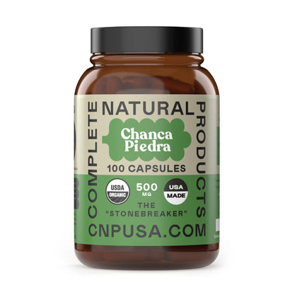 Capsules de Chanca Piedra 500mg vue de face avec étiquette
