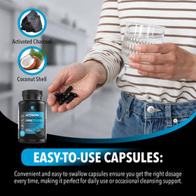 Capsules de charbon actif Dr. Robaina, vue de dessus