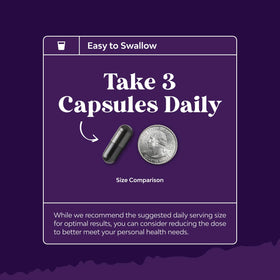 Capsules de charbon actif Natures Craft avec une noix de coco en arrière-plan
