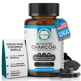 Capsules de charbon actif TRUEMED 1200mg, flacon avant