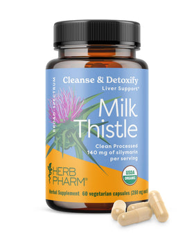 Capsules de Chardon-Marie Herb Pharm, vue de face