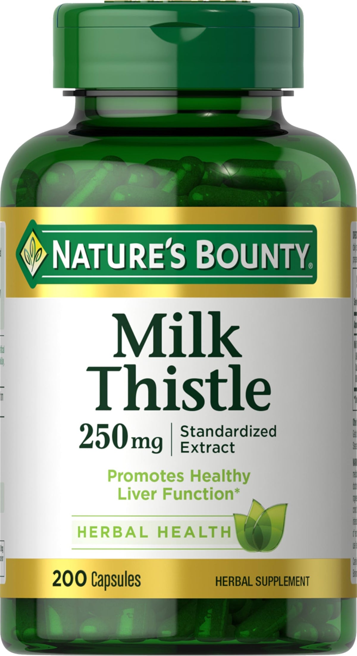 Capsules de Chardon-Marie Nature's Bounty 250 mg, vue avant de l'emballage