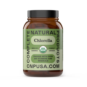 Capsules de chlorella bio Complete Natural Products 500mg vue avant