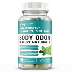 Capsules de chlorophylle Adeqauom en boîte, vue de face