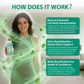 Capsules de chlorophylle Adeqauom, vue de côté