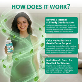 Capsules de chlorophylle Adeqauom, vue de côté